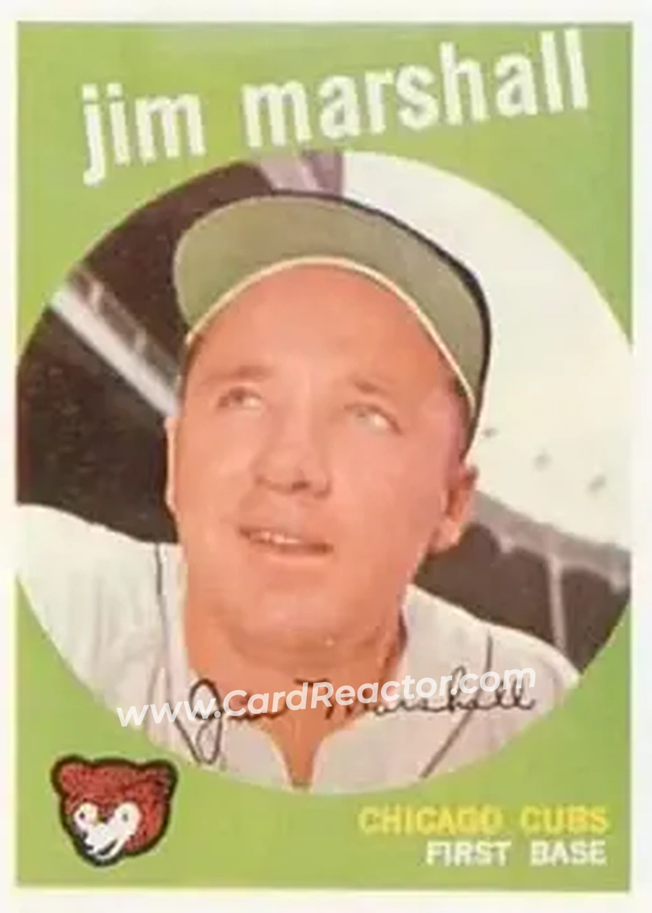 1959 Topps #153 - Jim Marshall - Chicago Cubs - Front 1959 Topps #153 - Jim Marshall - Chicago Cubs - Front