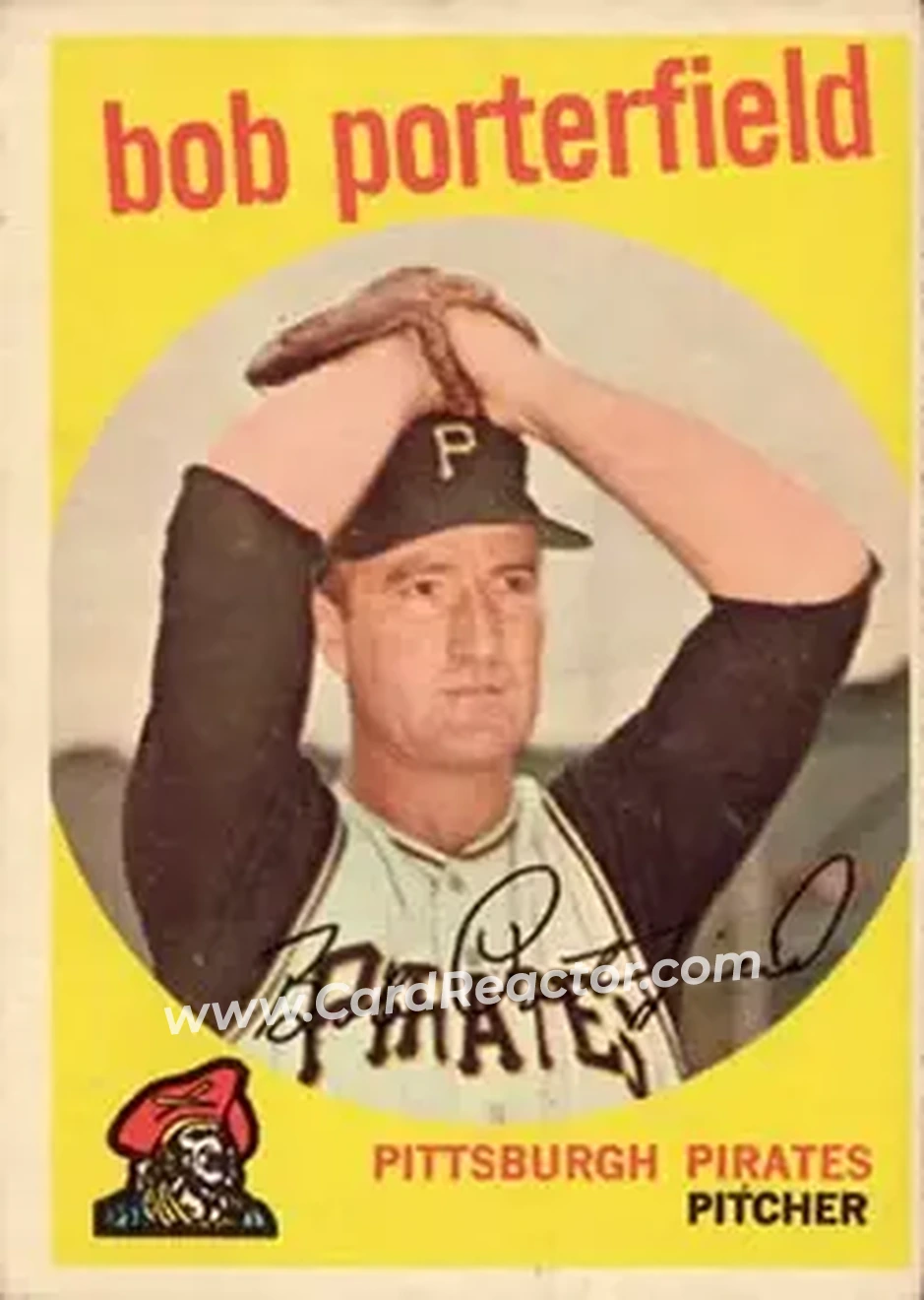 1959 Topps #181 - Bob Porterfield - Pittsburgh Pirates - Front