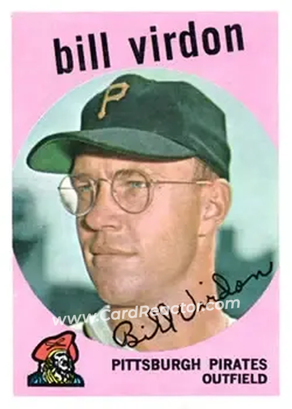 1959 Topps #190 - Bill Virdon - Pittsburgh Pirates - Front