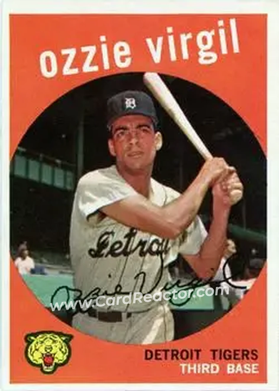 1959 Topps #203b - Ossie Virgil - Detroit Tigers - Front