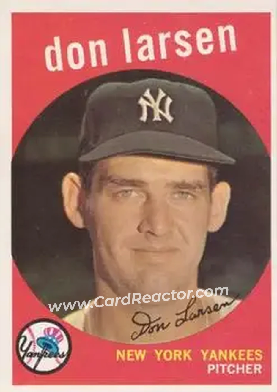1959 Topps #205b - Don Larsen - New York Yankees - Front