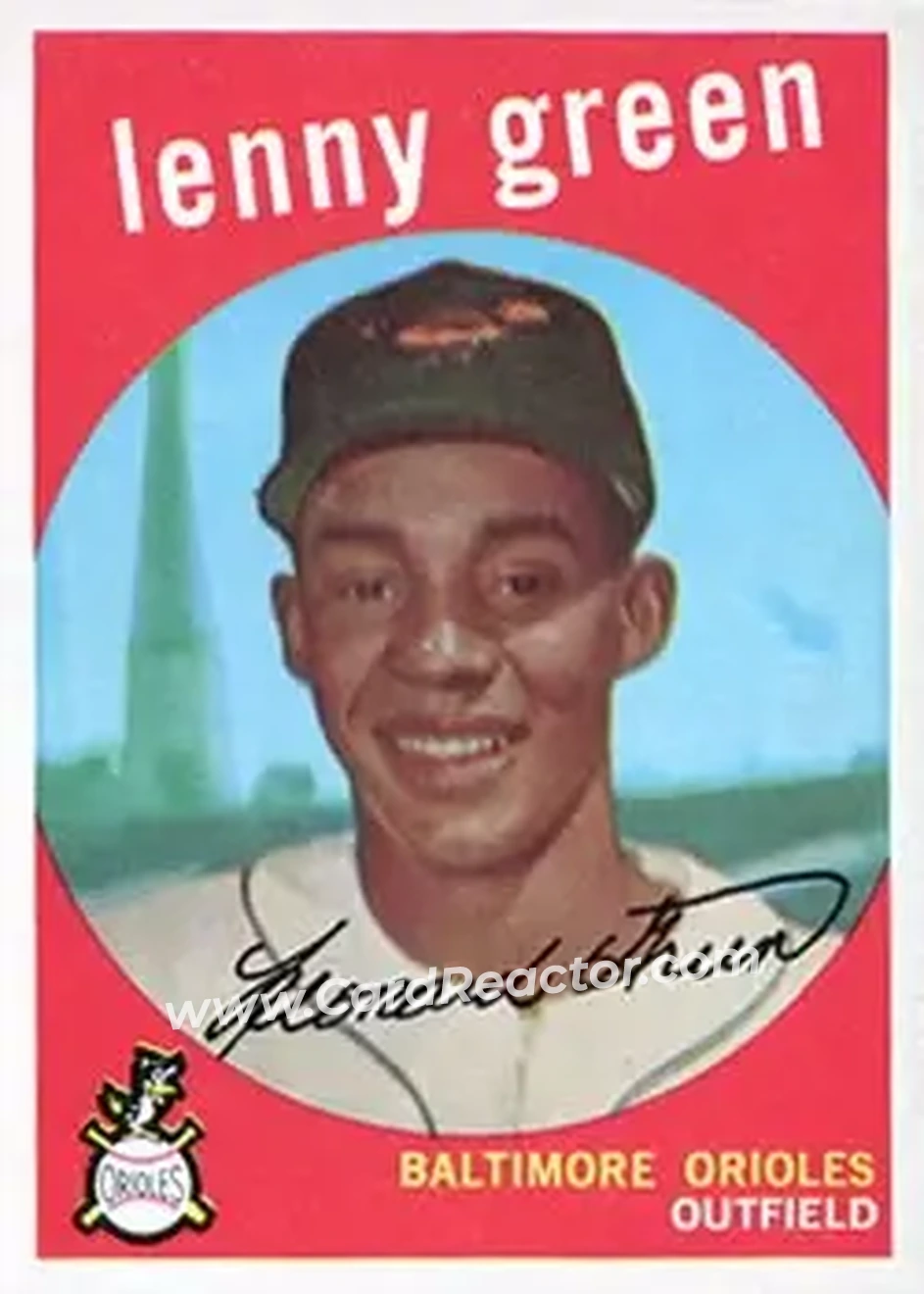 1959 Topps #209b - Lenny Green - Baltimore Orioles - Front