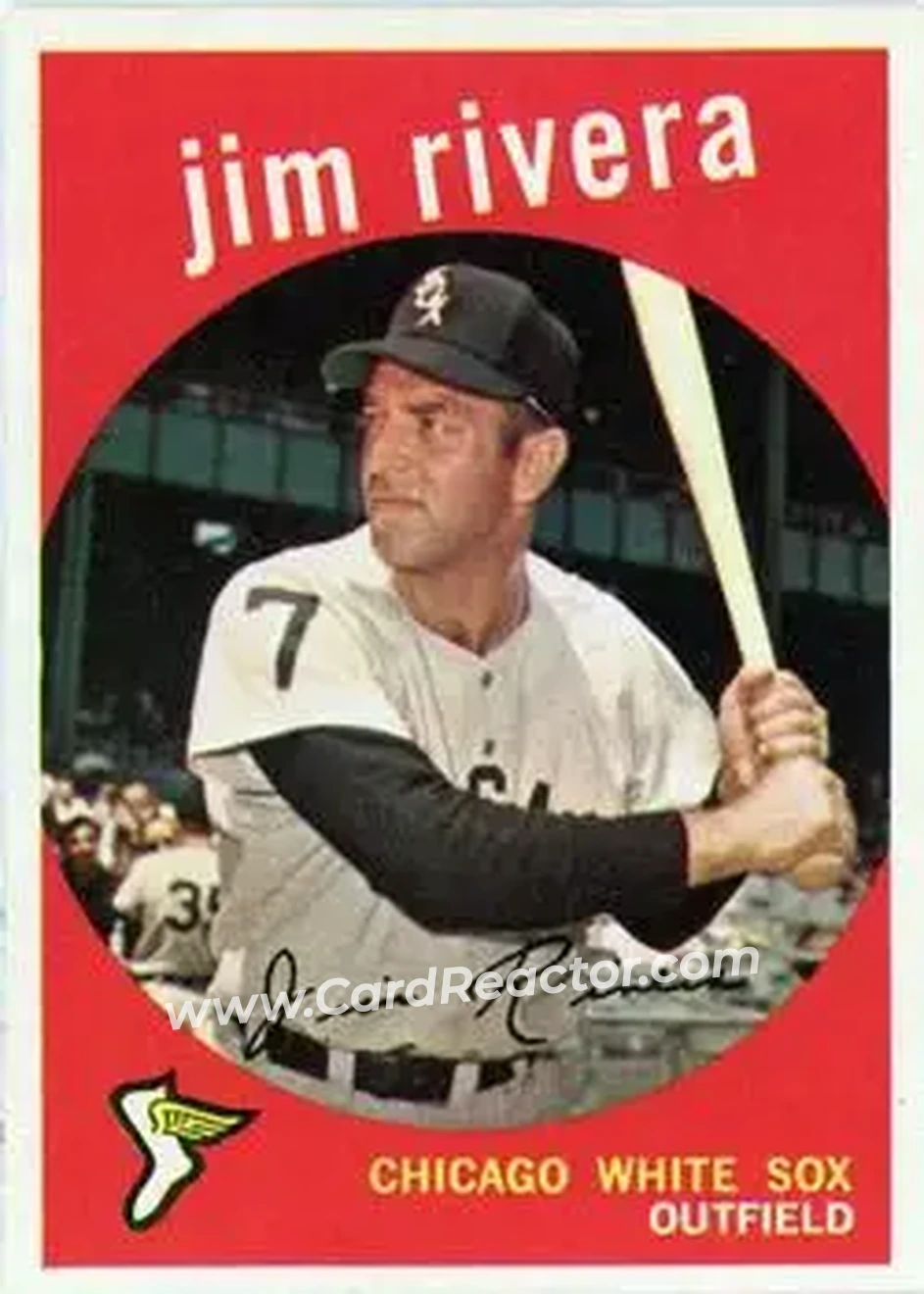 1959 Topps #213b - Jim Rivera - Chicago White Sox - Front