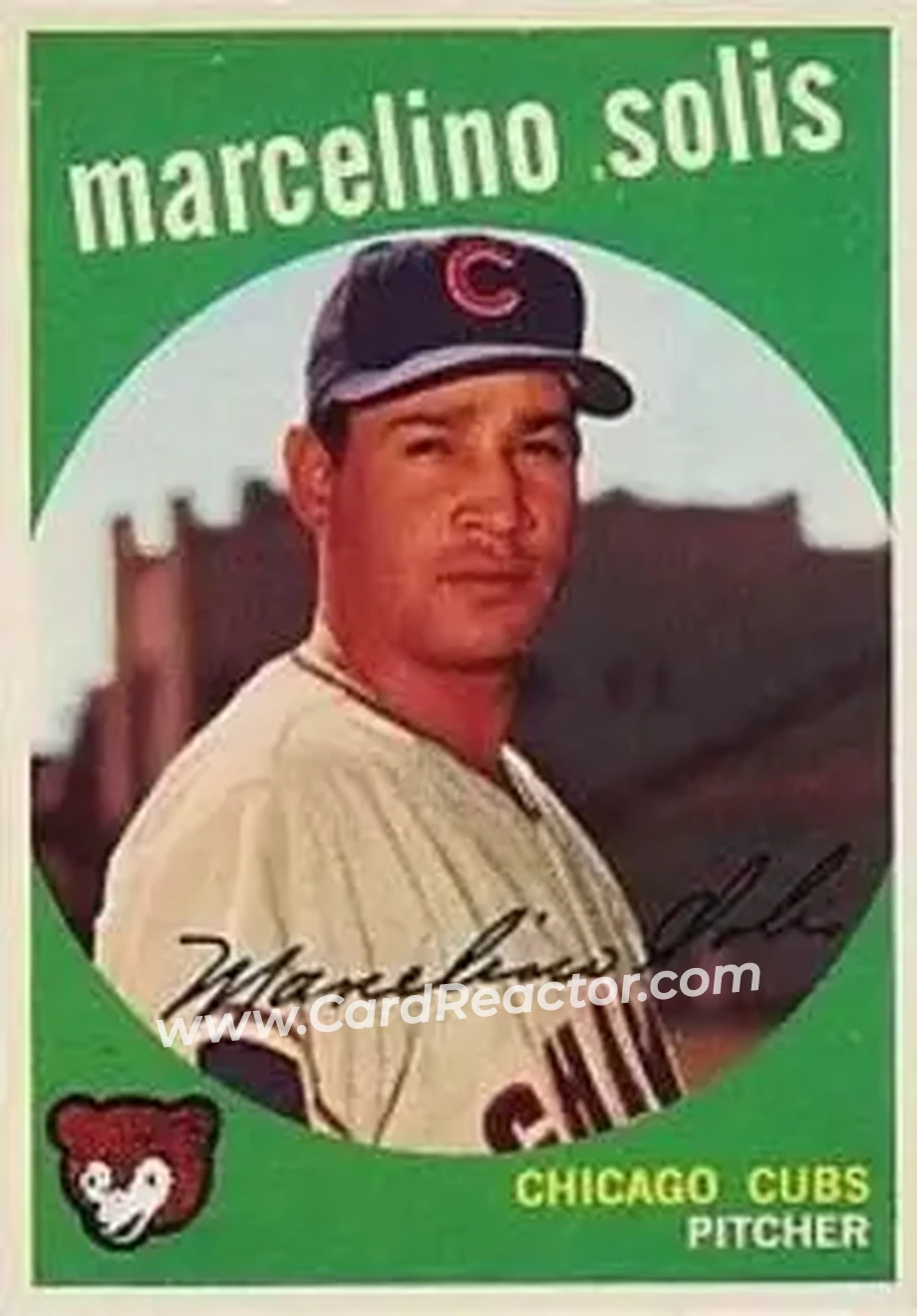 1959 Topps #214b - Marcelino Solis - Chicago Cubs - Front 1959 Topps #214b - Marcelino Solis - Chicago Cubs - Front