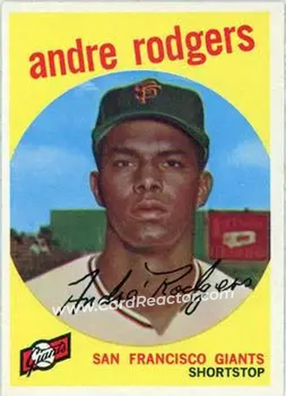 1959 Topps #216b - Andre Rodgers - San Francisco Giants - Front 1959 Topps #216b - Andre Rodgers - San Francisco Giants - Front
