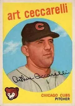 1959 Topps #226b - Art Ceccarelli - Chicago Cubs