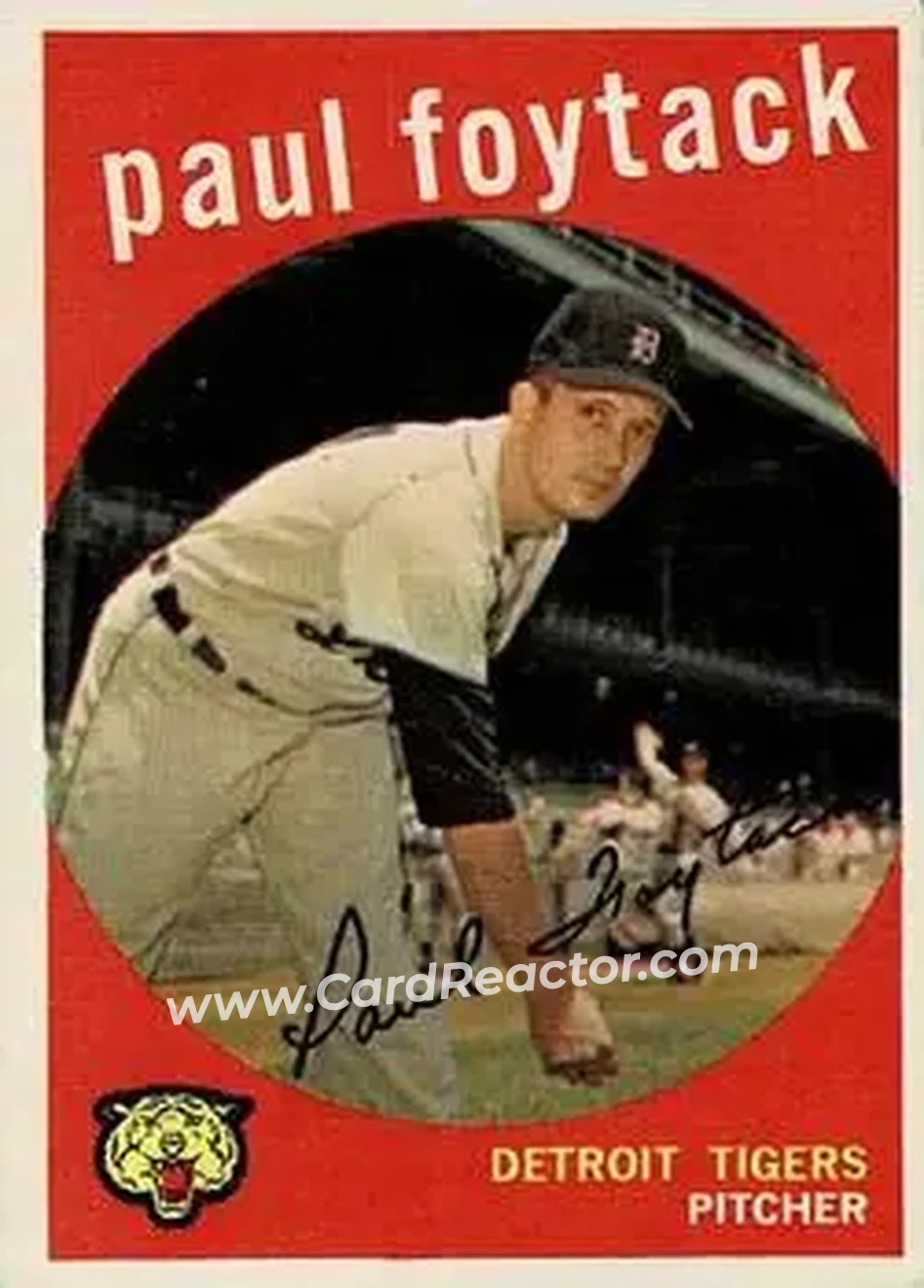 1959 Topps #233b - Paul Foytack - Detroit Tigers - Front