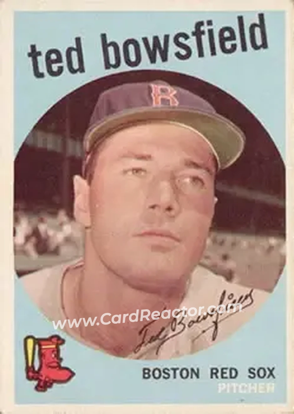 1959 Topps #236b - Ted Bowsfield - Boston Red Sox - Front 1959 Topps #236b - Ted Bowsfield - Boston Red Sox - Front