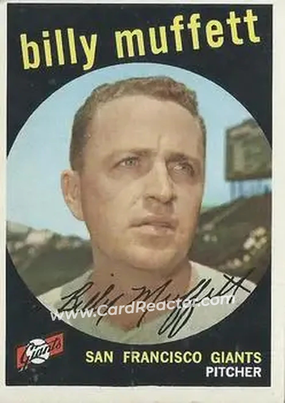 1959 Topps #241b - Billy Muffett - San Francisco Giants - Front
