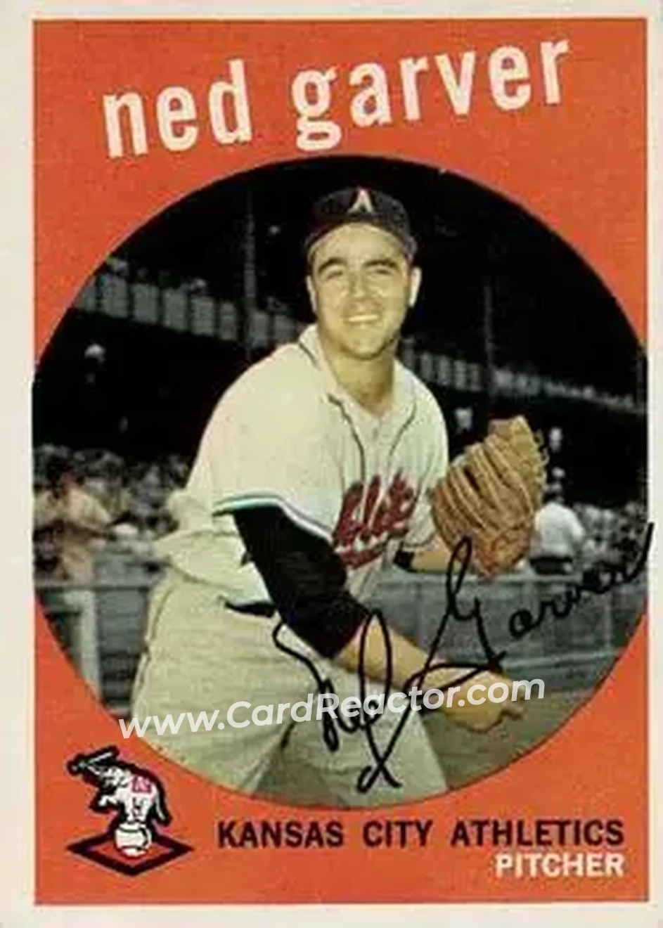 1959 Topps #245b - Ned Garver - Kansas City Athletics - Front 1959 Topps #245b - Ned Garver - Kansas City Athletics - Front