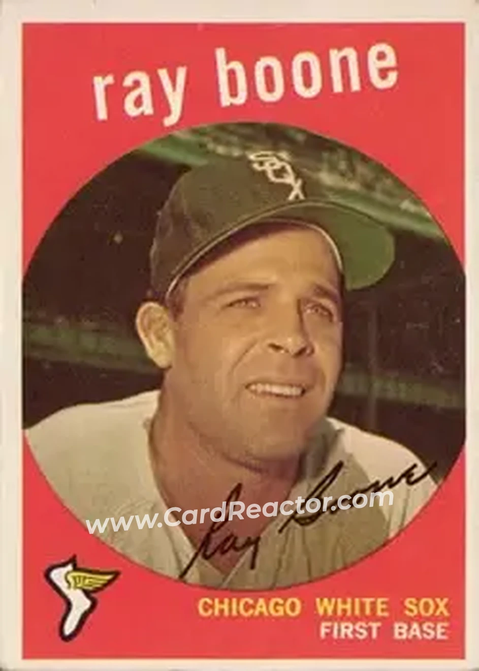 1959 Topps #252b - Ray Boone - Chicago White Sox - Front 1959 Topps #252b - Ray Boone - Chicago White Sox - Front