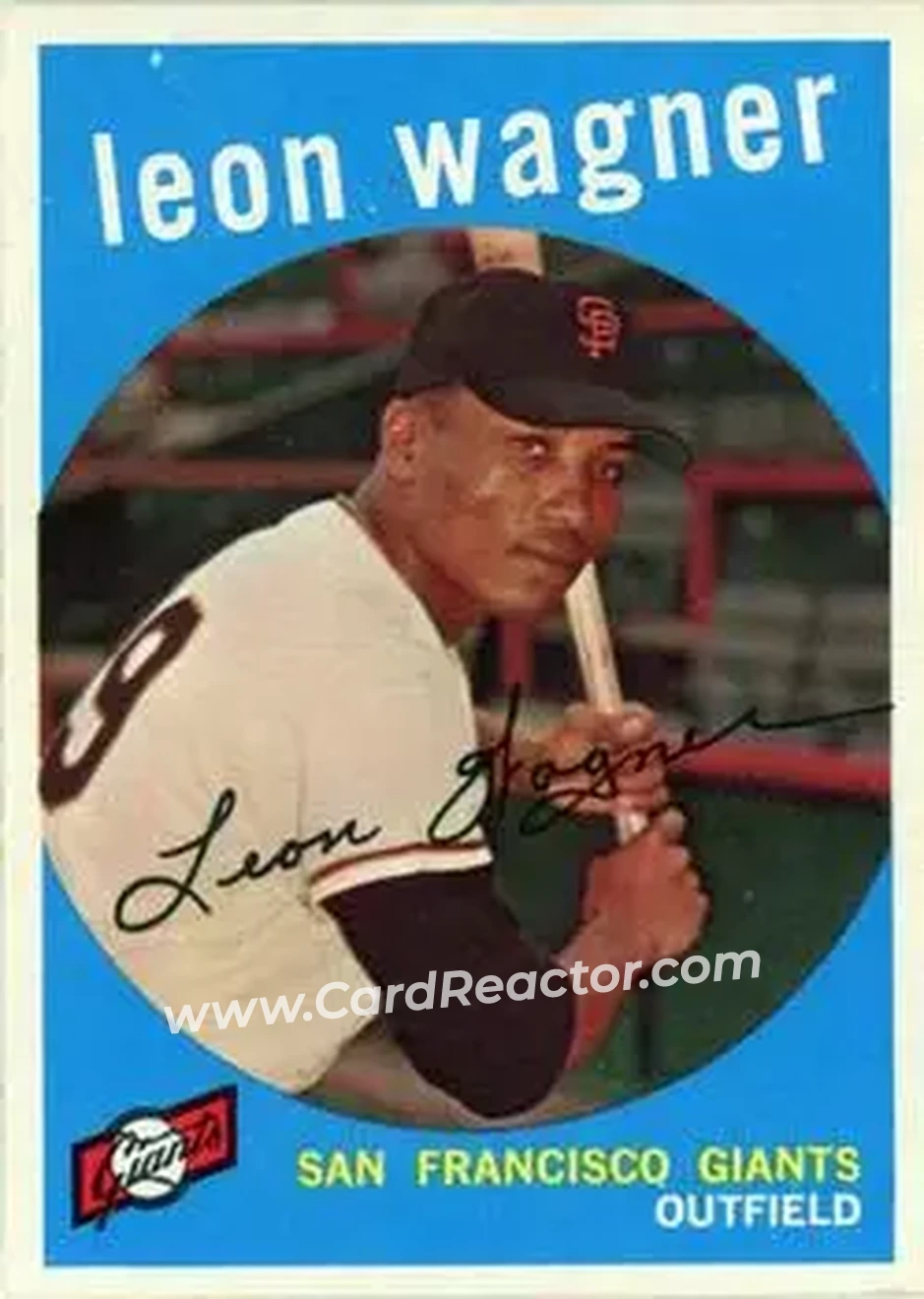 1959 Topps #257b - Leon Wagner - San Francisco Giants - Front