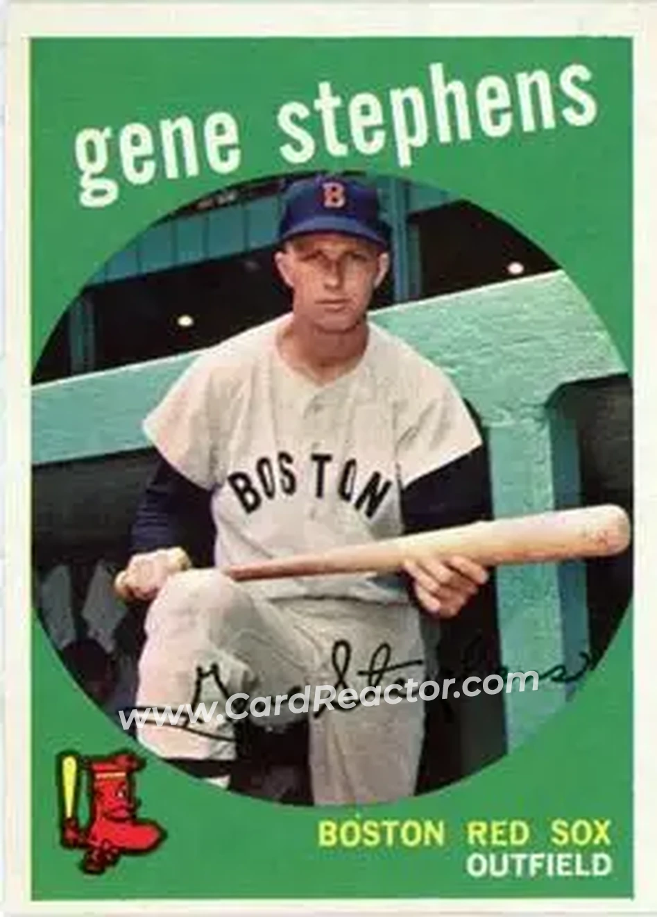 1959 Topps #261b - Gene Stephens - Boston Red Sox - Front