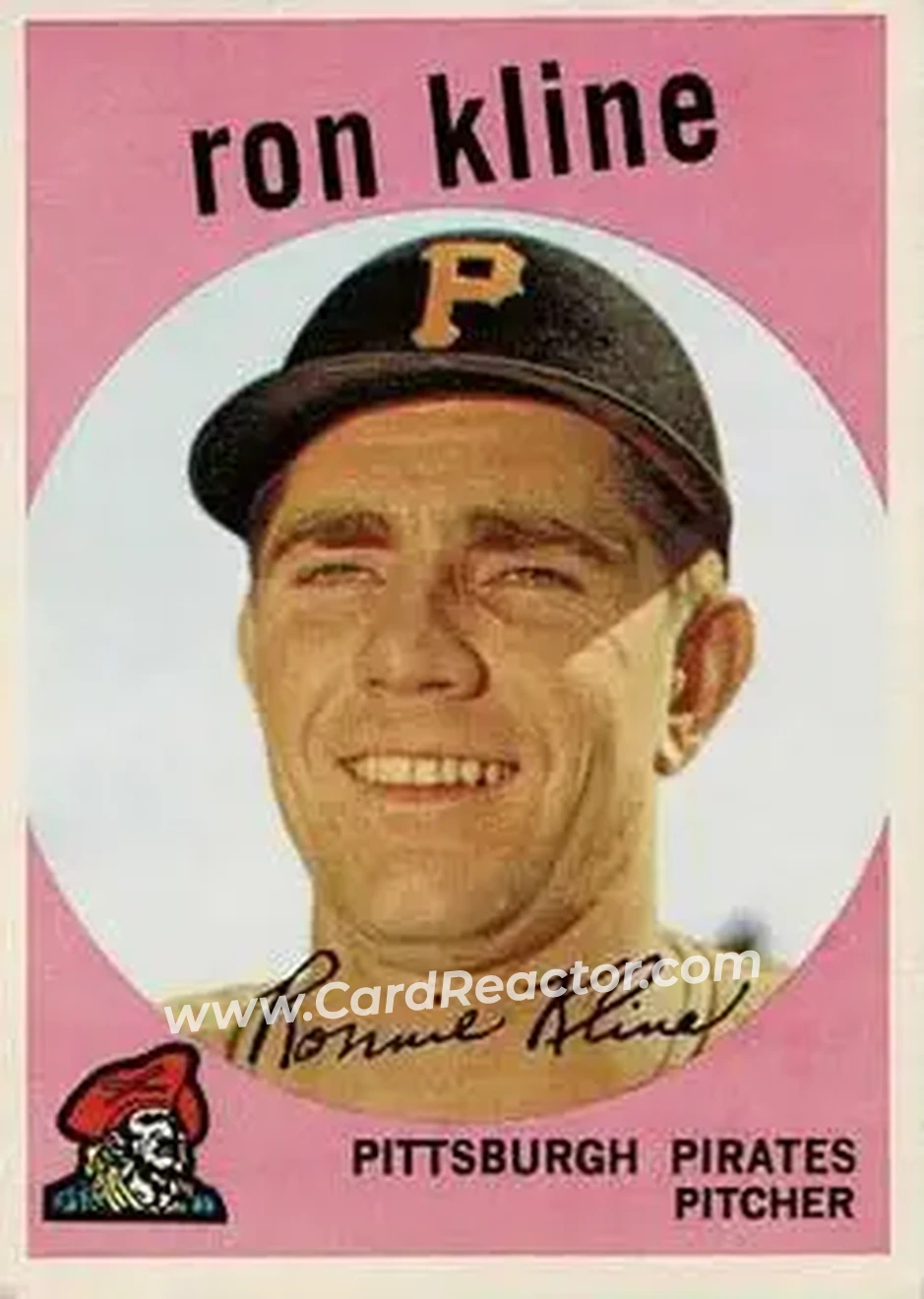 1959 Topps #265b - Ronnie Kline - Pittsburgh Pirates - Front