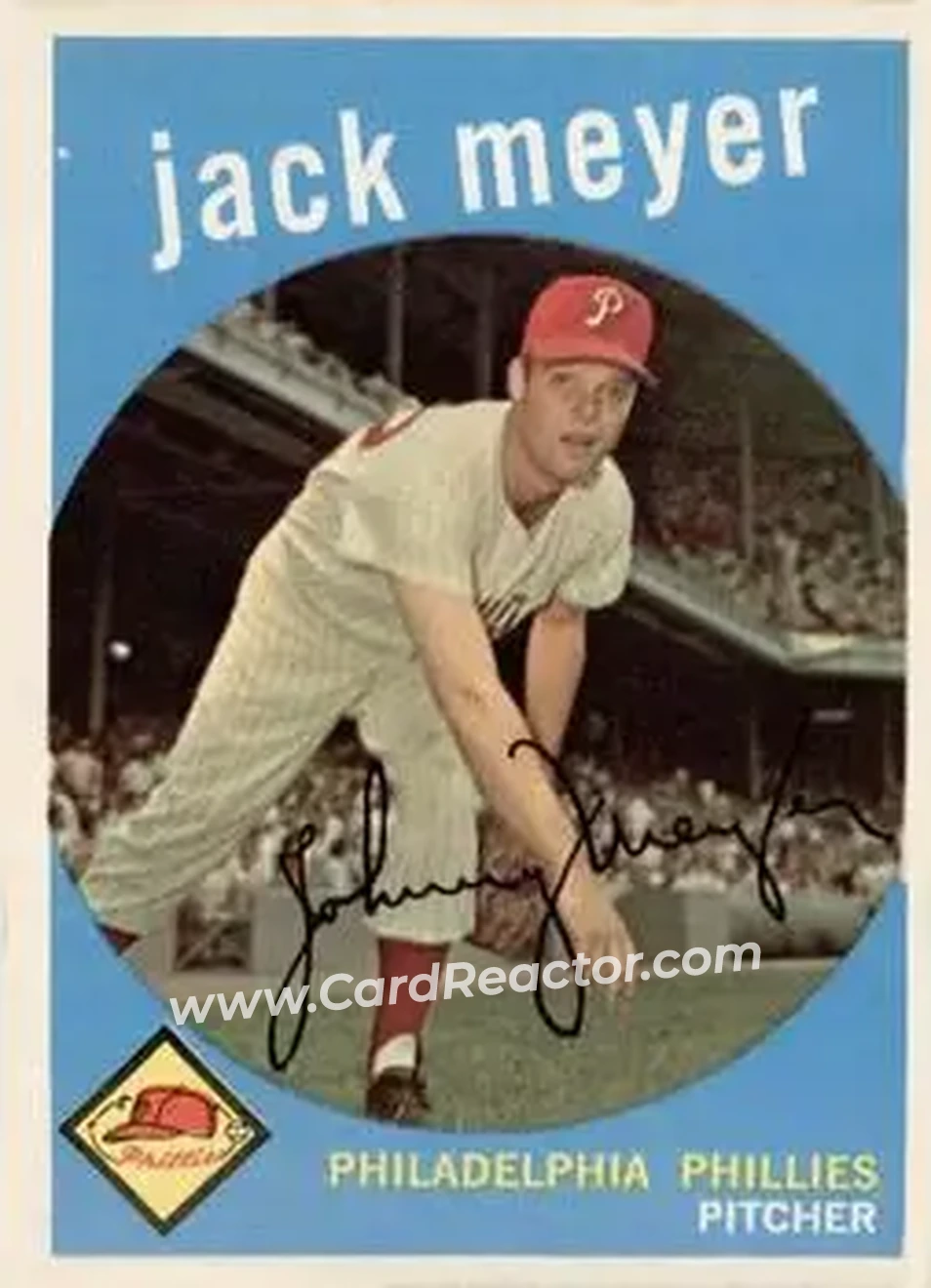 1959 Topps #269b - Jack Meyer - Philadelphia Phillies - Front 1959 Topps #269b - Jack Meyer - Philadelphia Phillies - Front