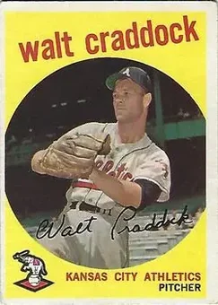 1959 Topps #281b - Walt Craddock - Kansas City Athletics