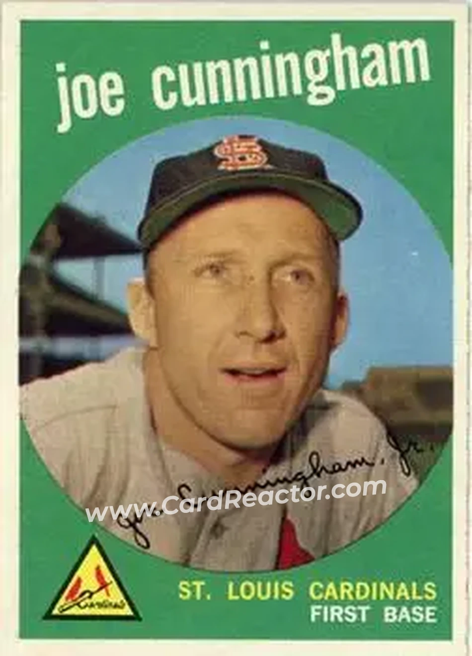 1959 Topps #285b - Joe Cunningham - St. Louis Cardinals - Front