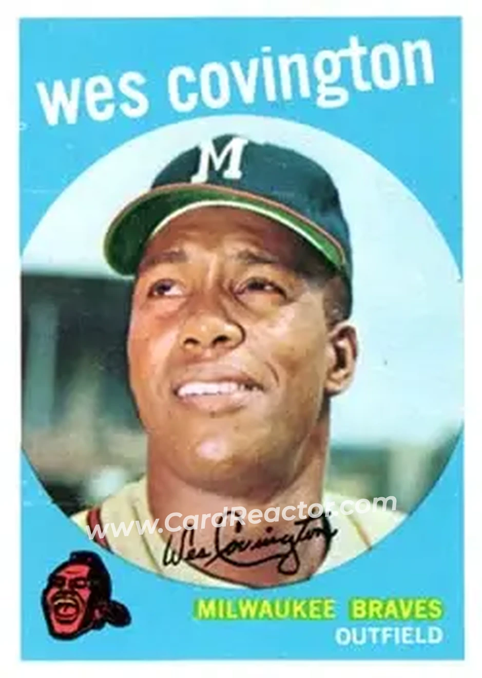 1959 Topps #290 - Wes Covington - Milwaukee Braves - Front