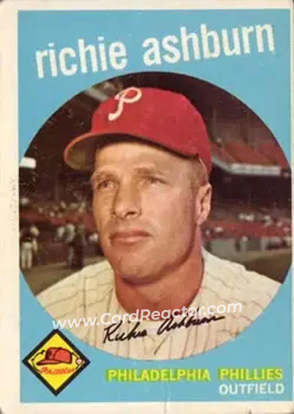 1959 Topps #300 - Richie Ashburn - Philadelphia Phillies - Front