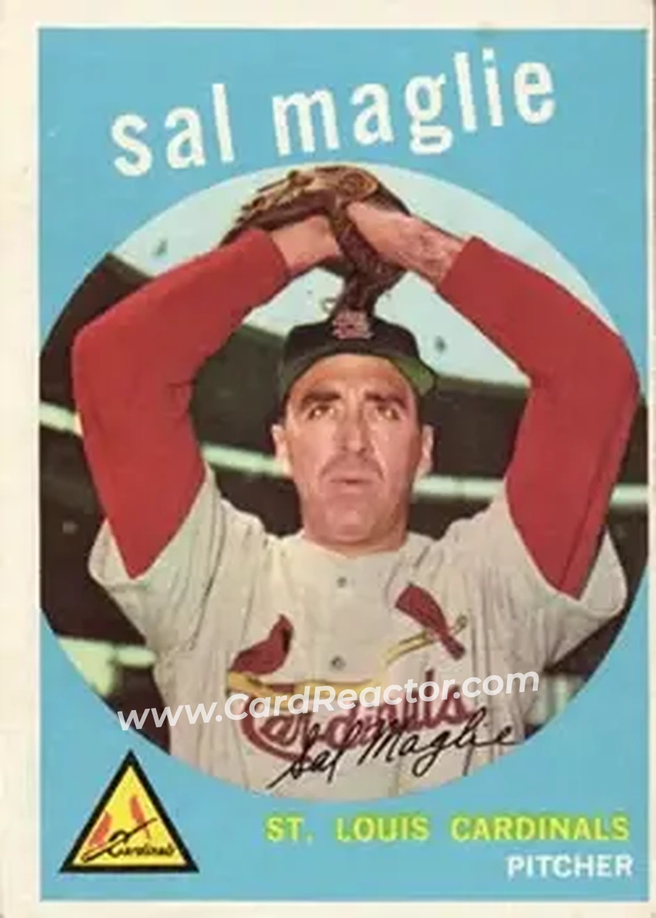 1959 Topps #309 - Sal Maglie - St. Louis Cardinals - Front