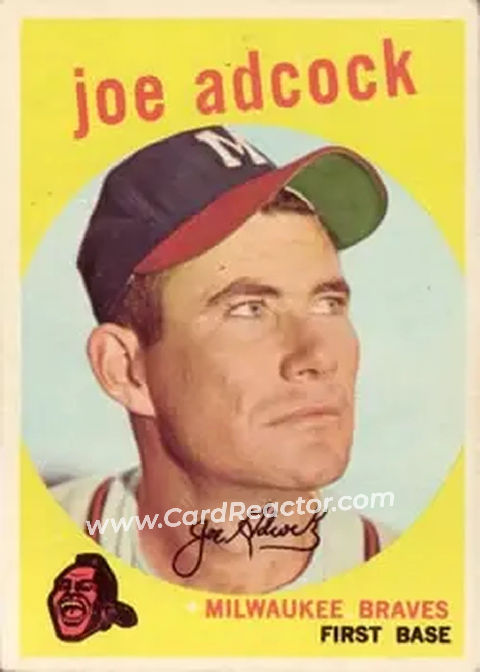 1959 Topps #315 - Joe Adcock - Milwaukee Braves - Front