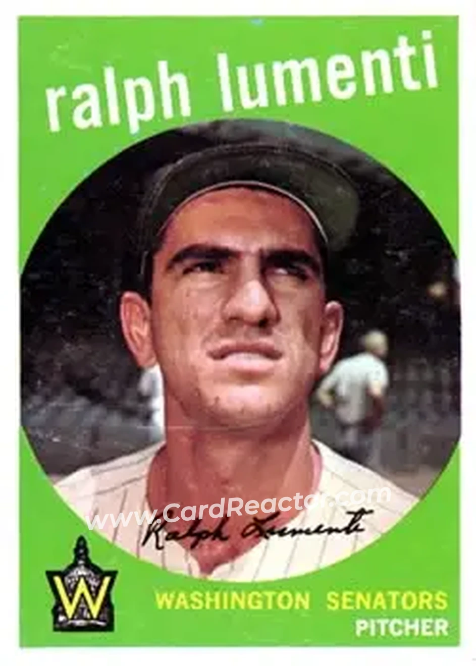 1959 Topps #316b - Ralph Lumenti - Washington Senators - Front 1959 Topps #316b - Ralph Lumenti - Washington Senators - Front