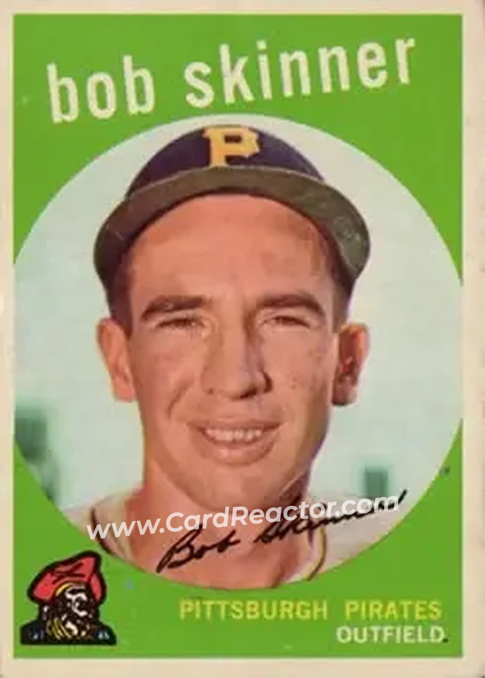 1959 Topps #320 - Bob Skinner - Pittsburgh Pirates - Front 1959 Topps #320 - Bob Skinner - Pittsburgh Pirates - Front