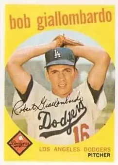 1959 Topps #321b - Bob Giallombardo - Los Angeles Dodgers