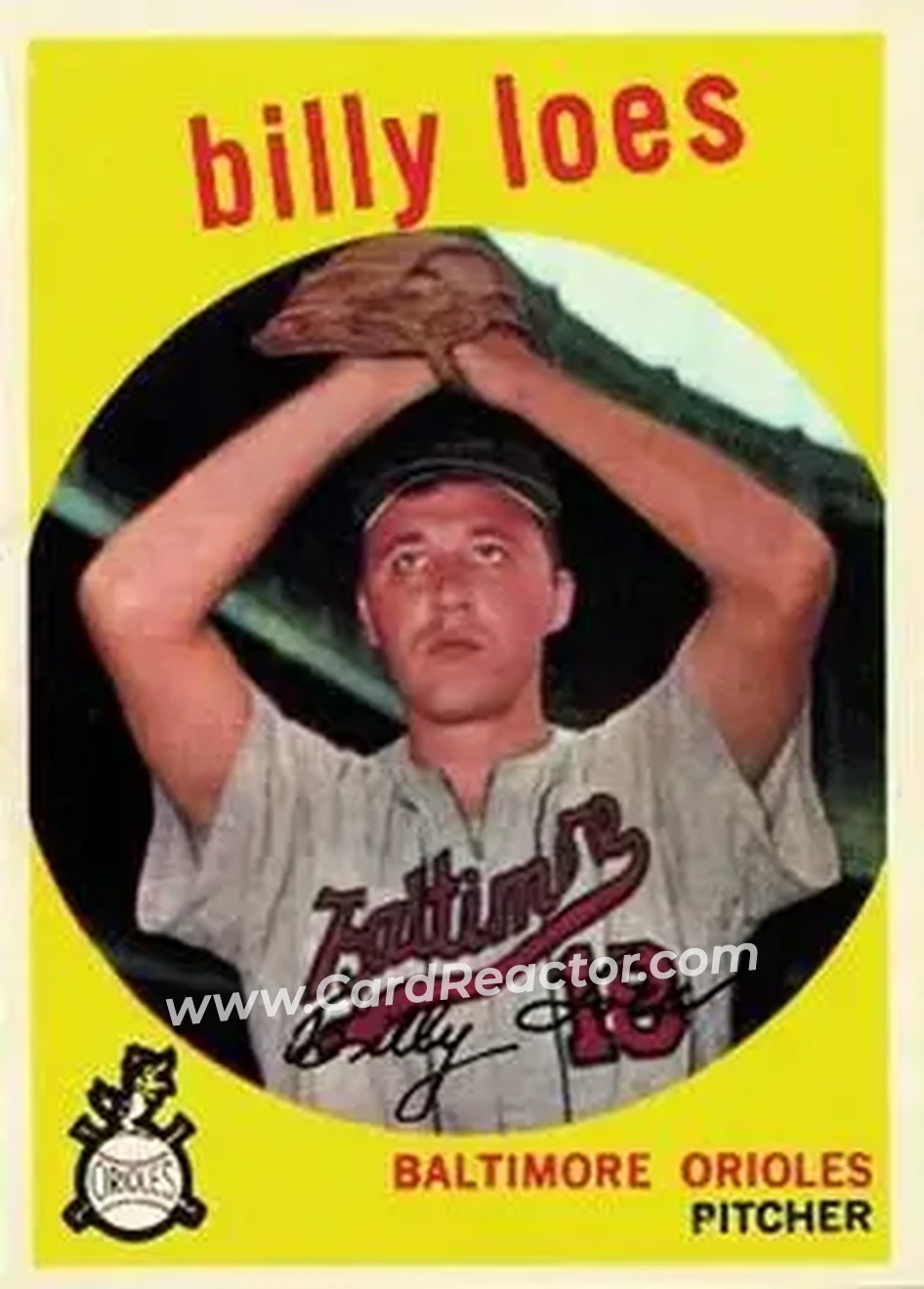 1959 Topps #336b - Billy Loes - Washington Senators - Front