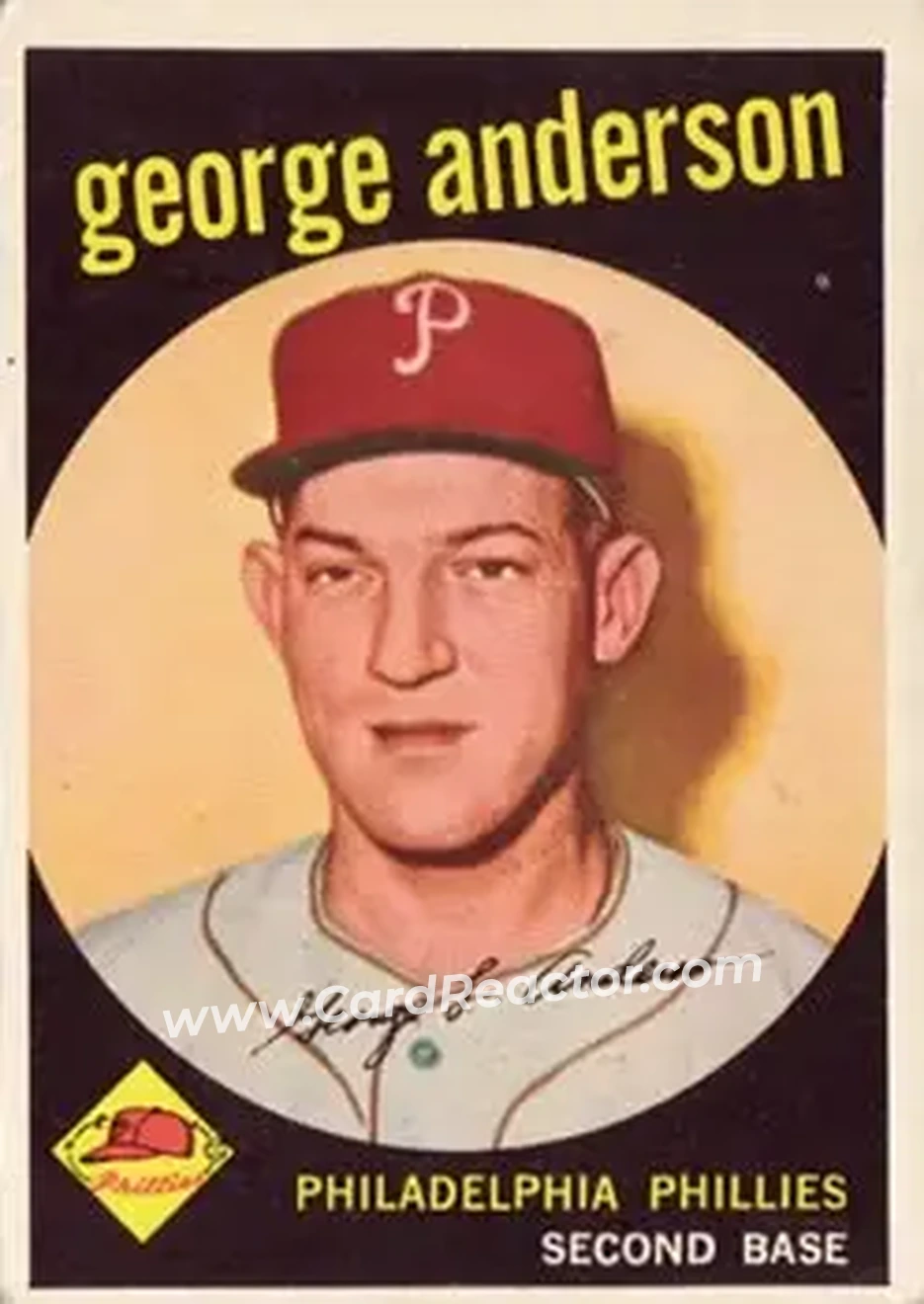 1959 Topps #338 - George Anderson - Philadelphia Phillies - Front 1959 Topps #338 - George Anderson - Philadelphia Phillies - Front