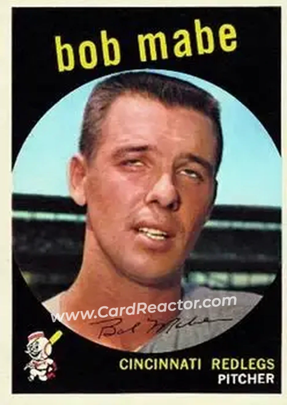 1959 Topps #356 - Bob Mabe - Cincinnati Redlegs - Front