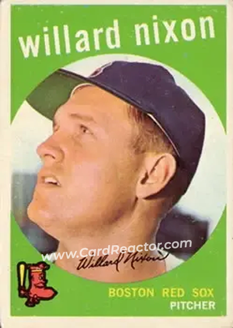 1959 Topps #361 - Willard Nixon - Boston Red Sox - Front 1959 Topps #361 - Willard Nixon - Boston Red Sox - Front