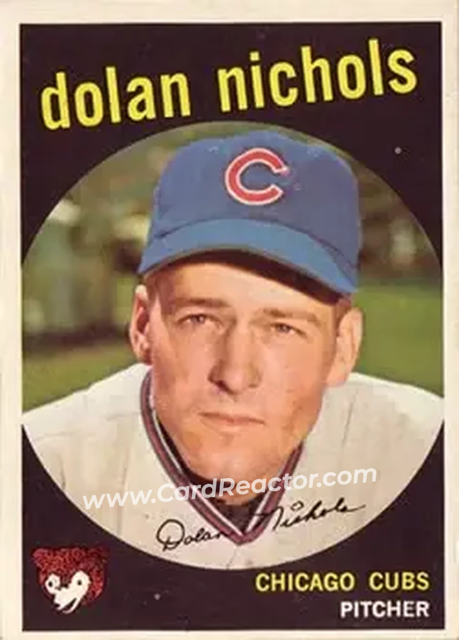 1959 Topps #362b - Dolan Nichols - Chicago Cubs - Front