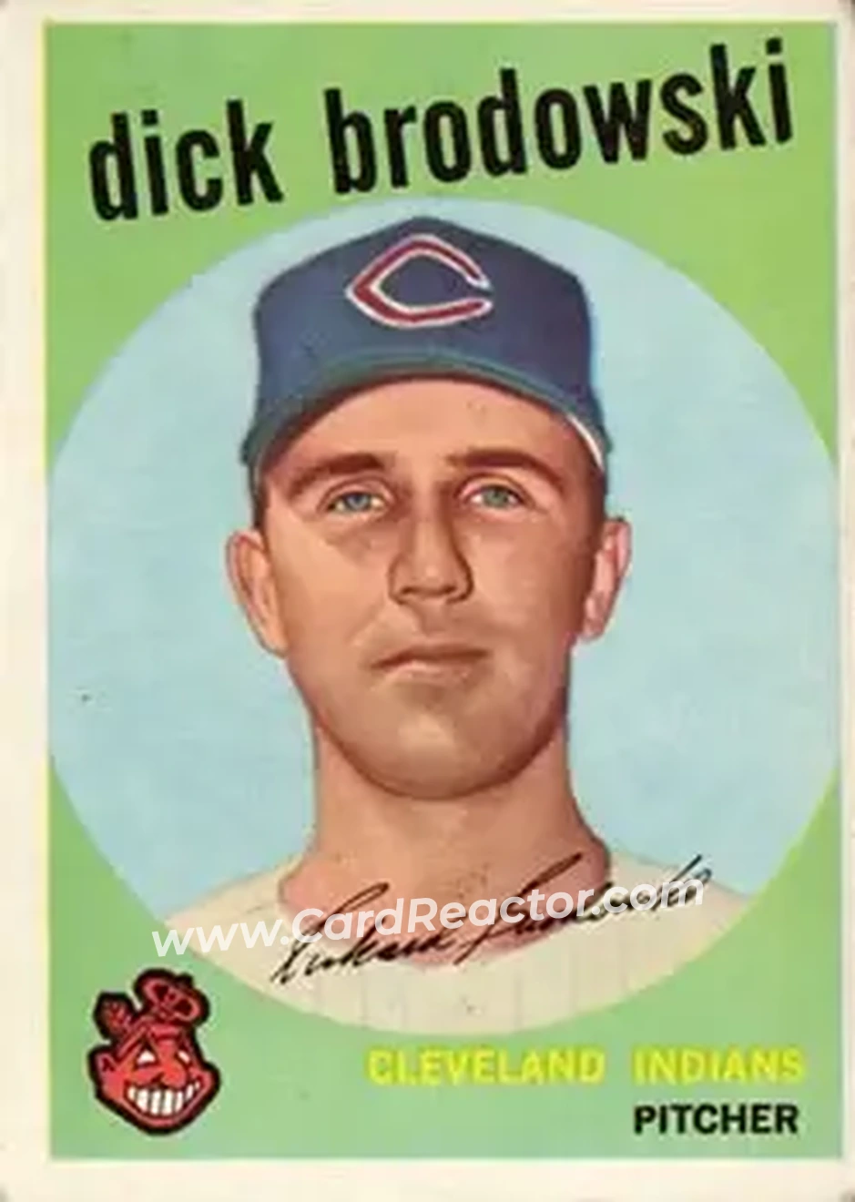 1959 Topps #371 - Dick Brodowski - Cleveland Indians - Front