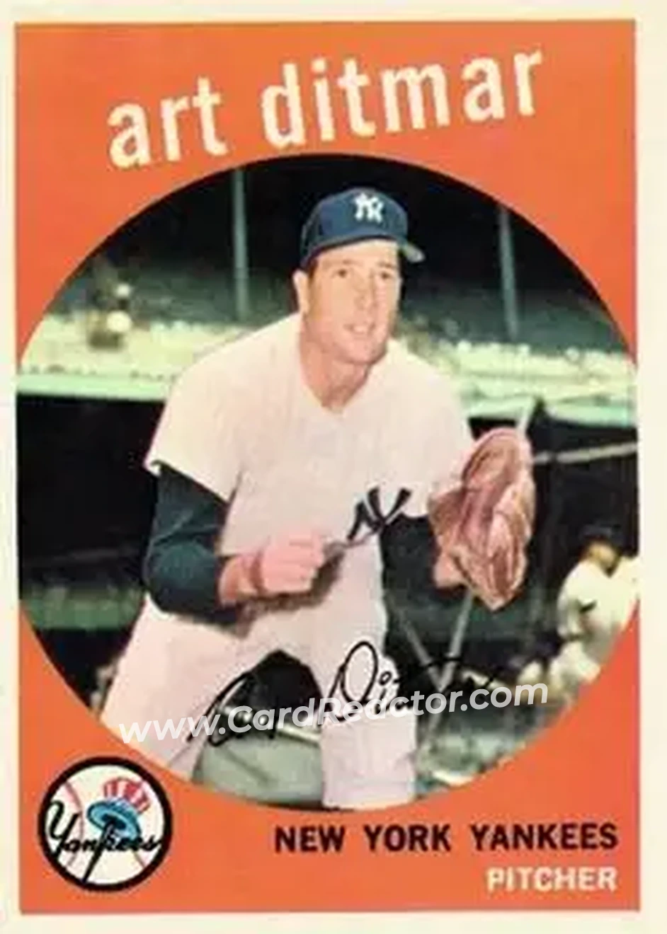 1959 Topps #374 - Art Ditmar - New York Yankees - Front 1959 Topps #374 - Art Ditmar - New York Yankees - Front