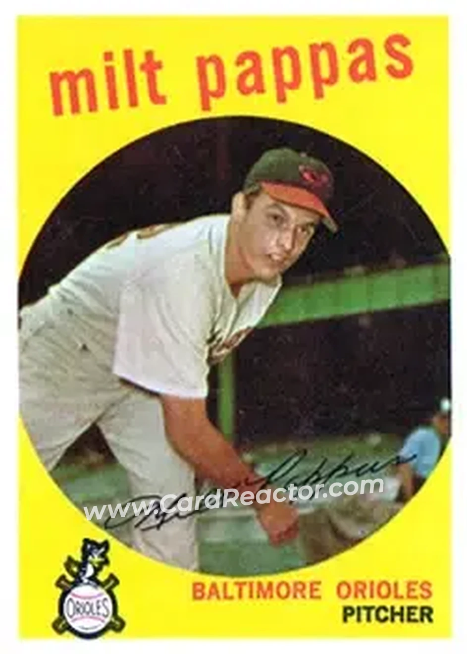 1959 Topps #391 - Milt Pappas - Baltimore Orioles - Front