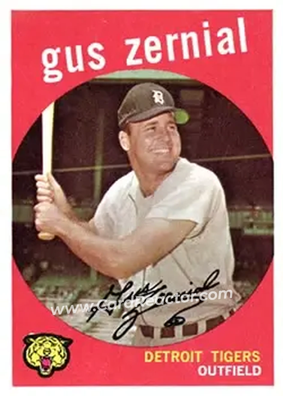 1959 Topps #409 - Gus Zernial - Detroit Tigers - Front 1959 Topps #409 - Gus Zernial - Detroit Tigers - Front