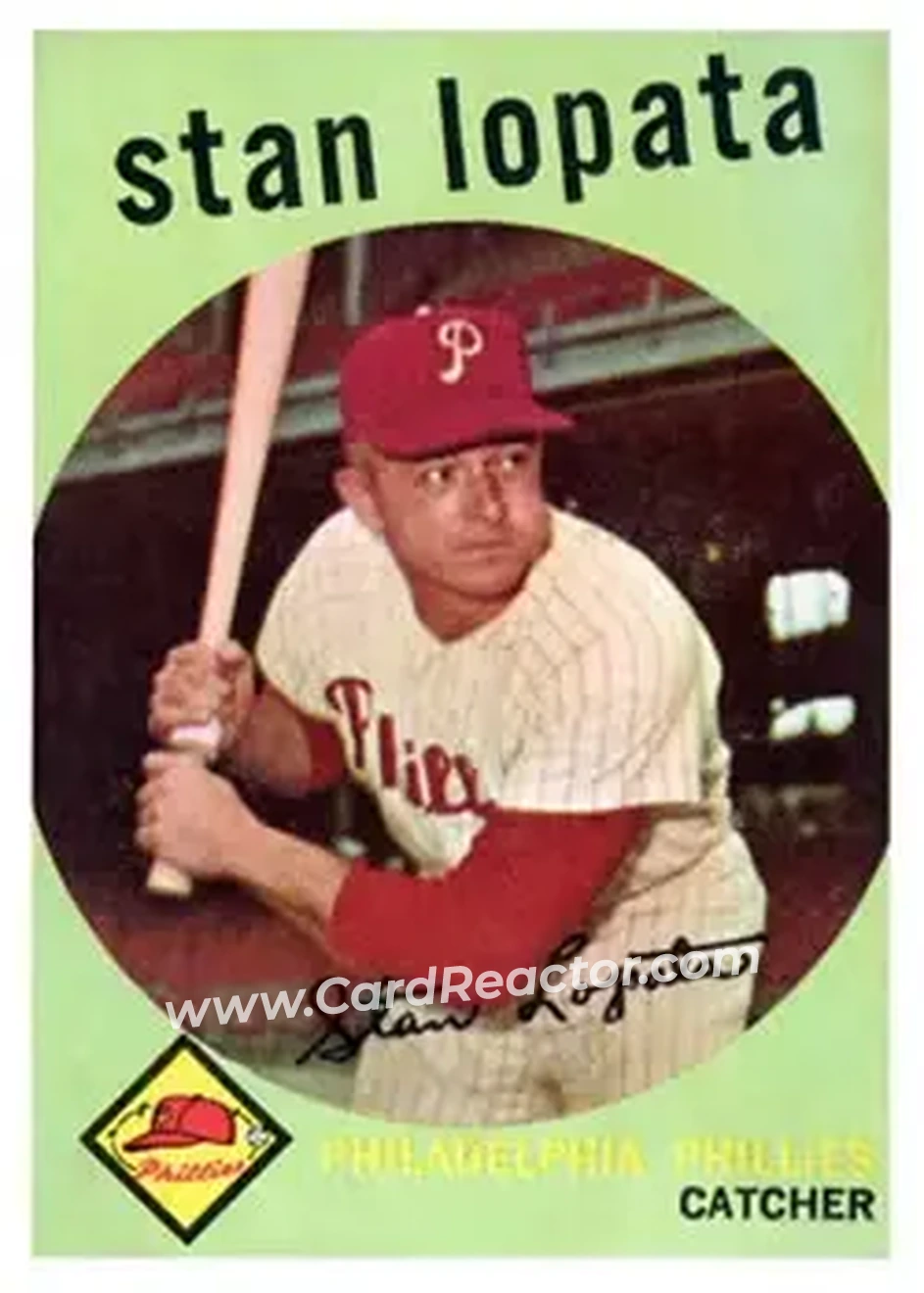 1959 Topps #412 - Stan Lopata - Philadelphia Phillies - Front