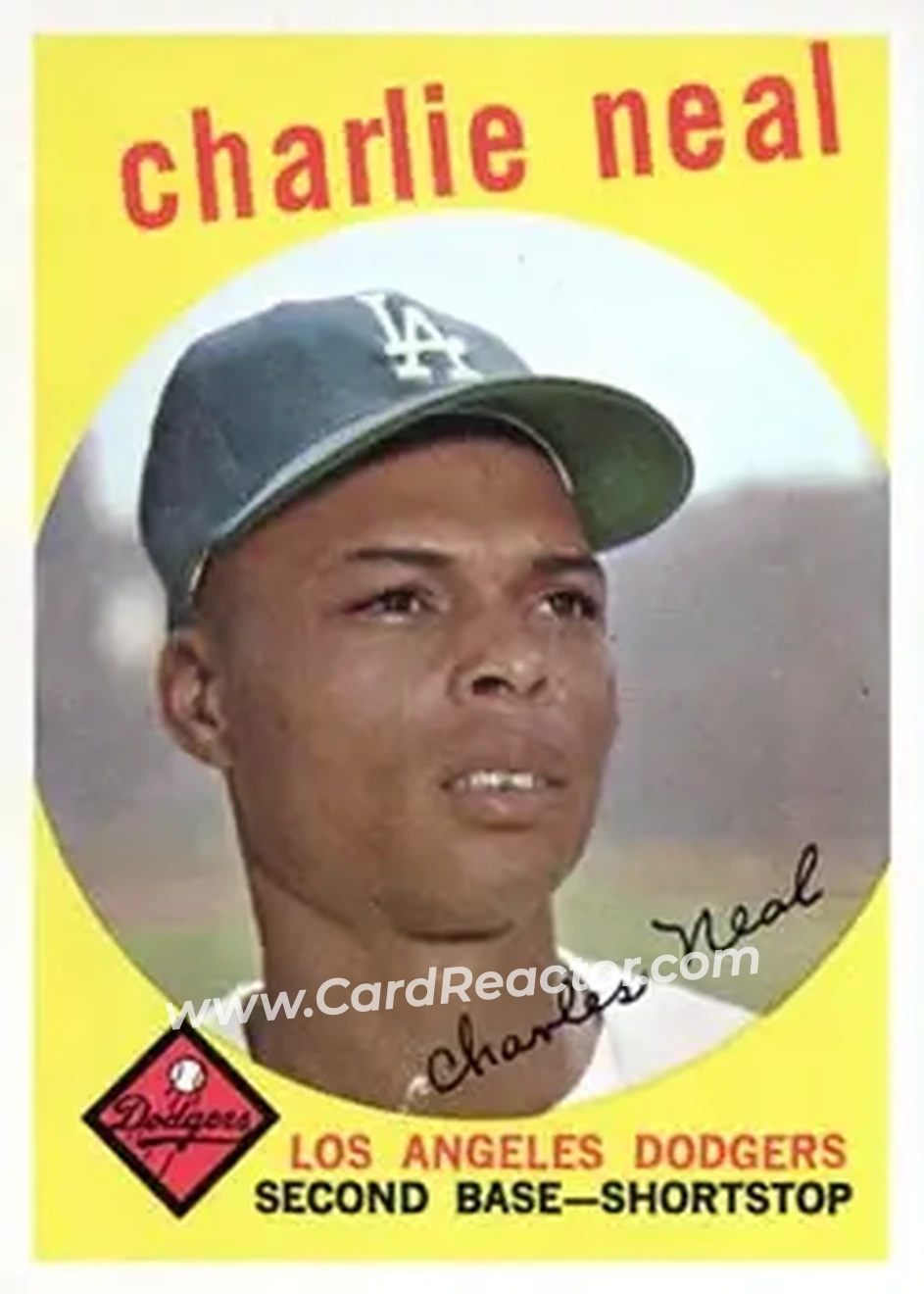 1959 Topps #427 - Charley Neal - Los Angeles Dodgers - Front