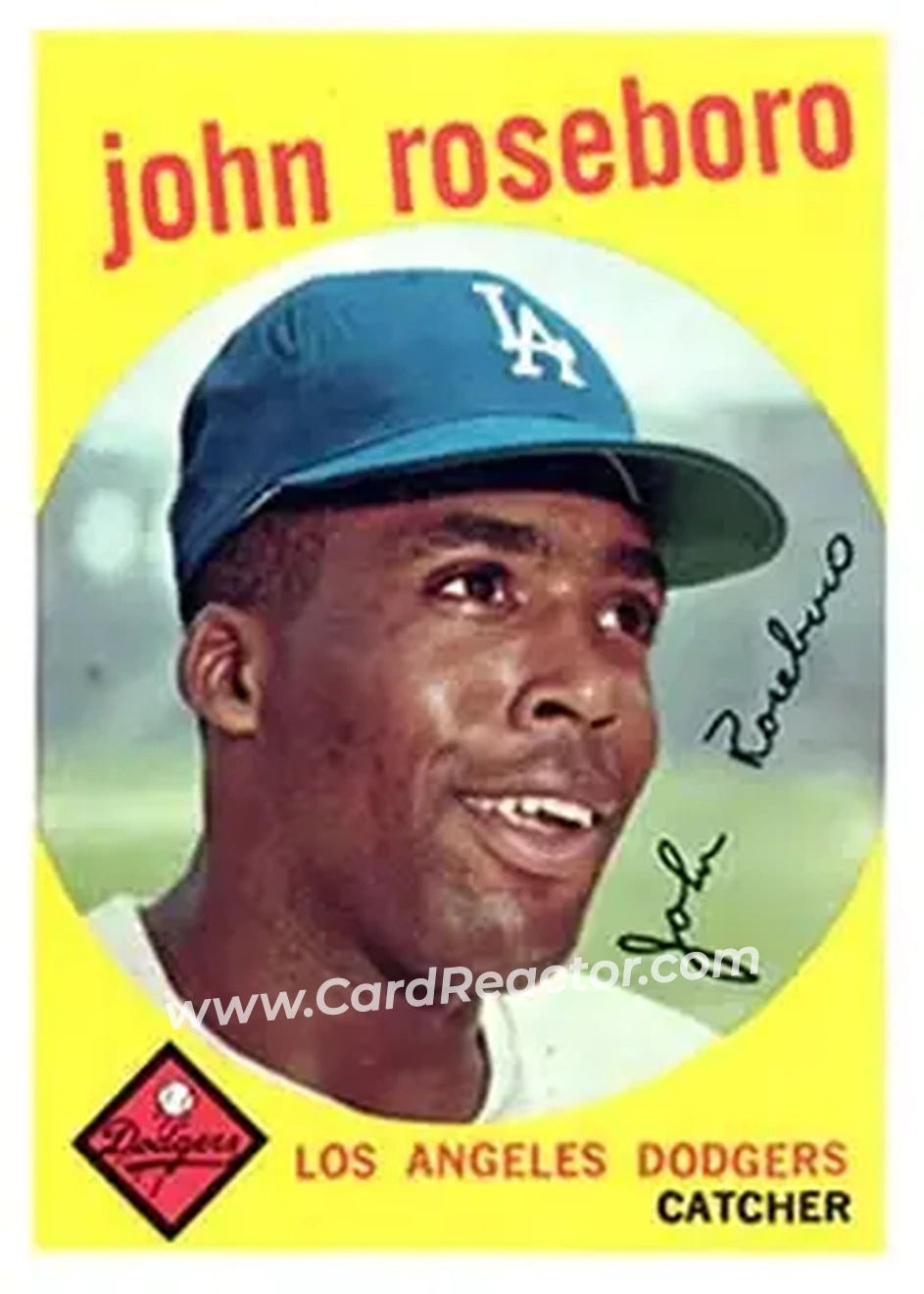 1959 Topps #441 - John Roseboro - Los Angeles Dodgers - Front