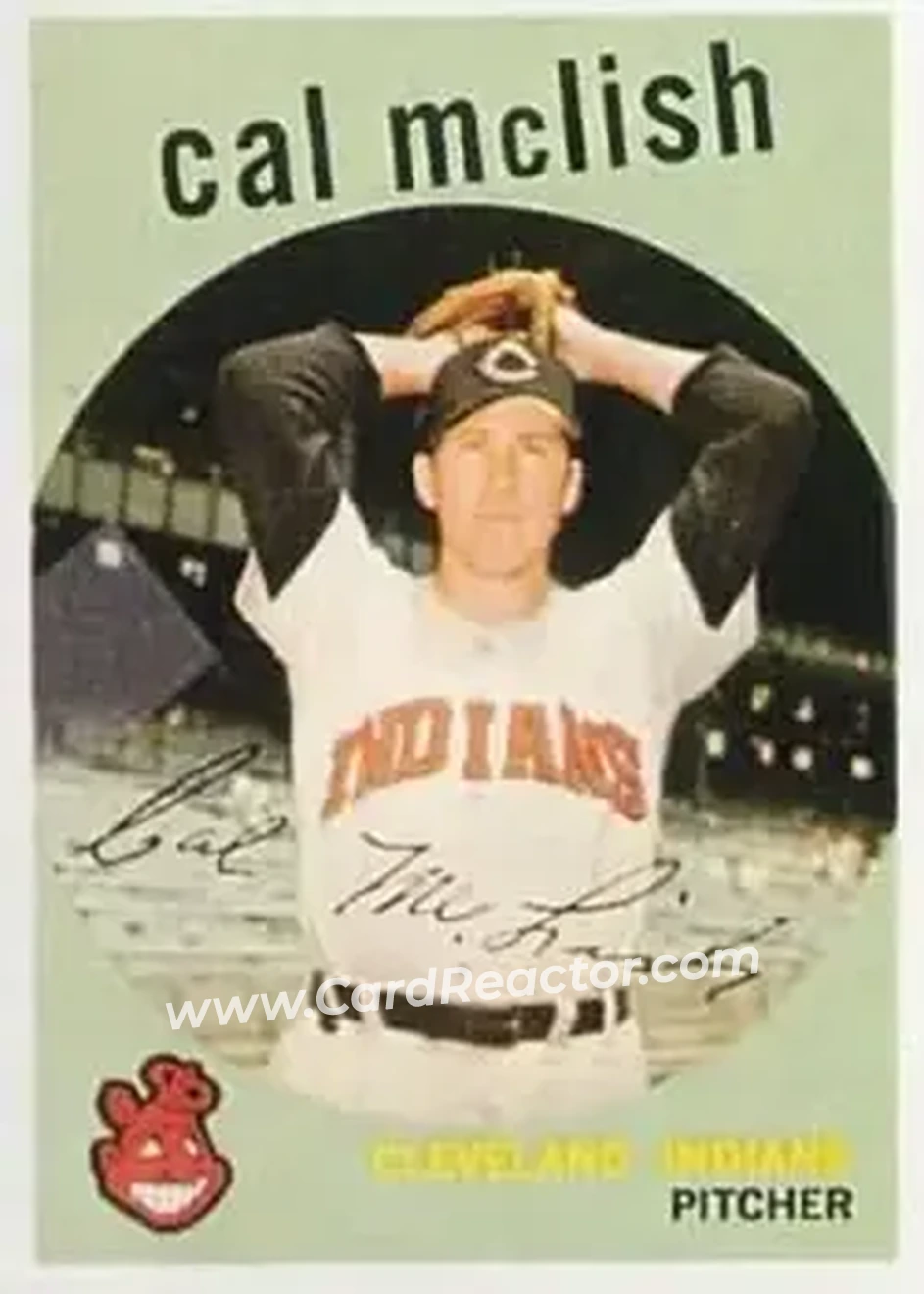 1959 Topps #445 - Cal McLish - Cleveland Indians - Front