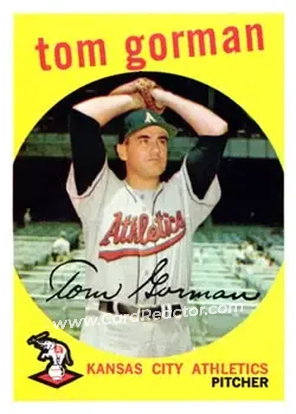 1959 Topps #449 - Tom Gorman - Kansas City Athletics - Front