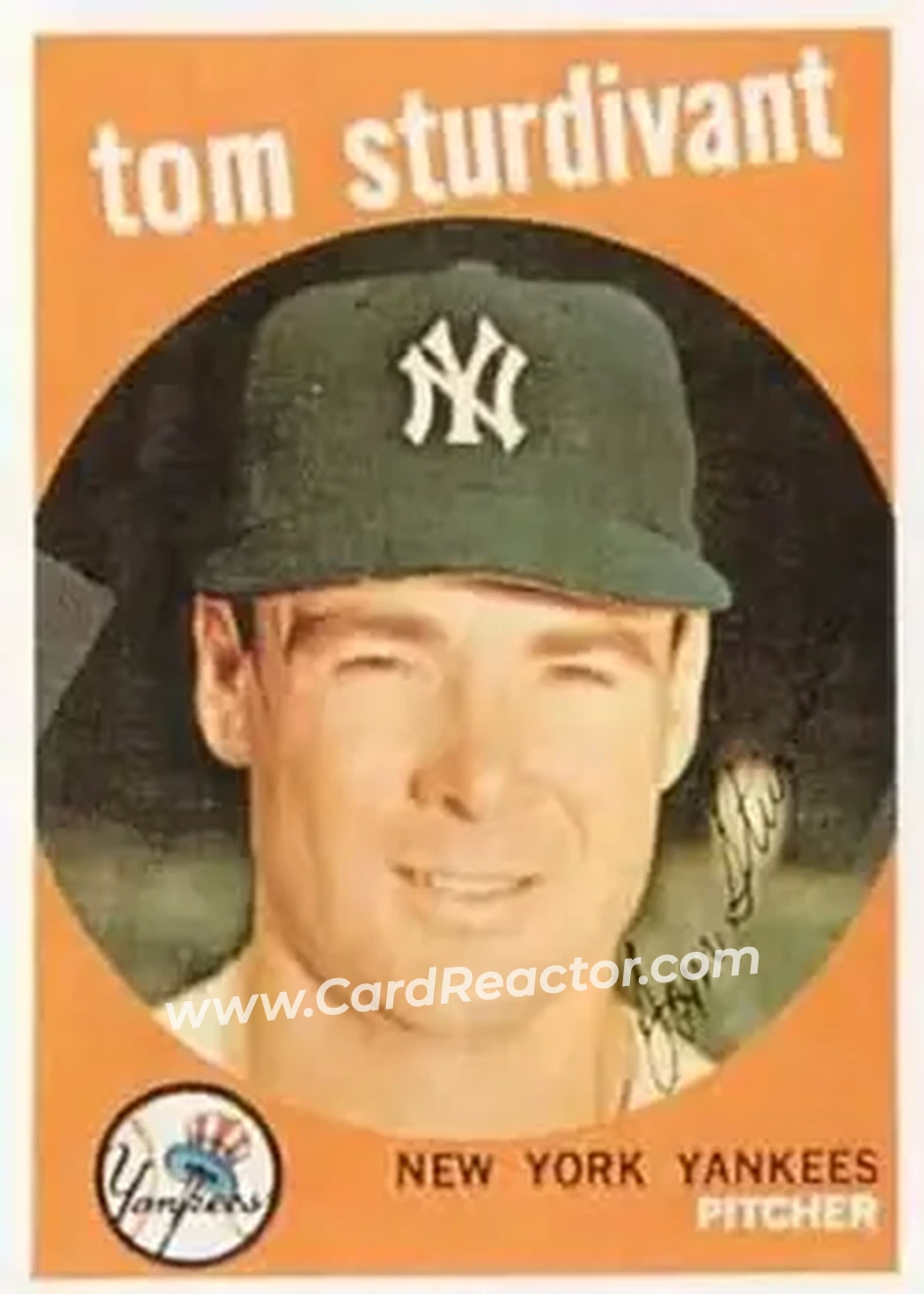 1959 Topps #471 - Tom Sturdivant - New York Yankees - Front 1959 Topps #471 - Tom Sturdivant - New York Yankees - Front