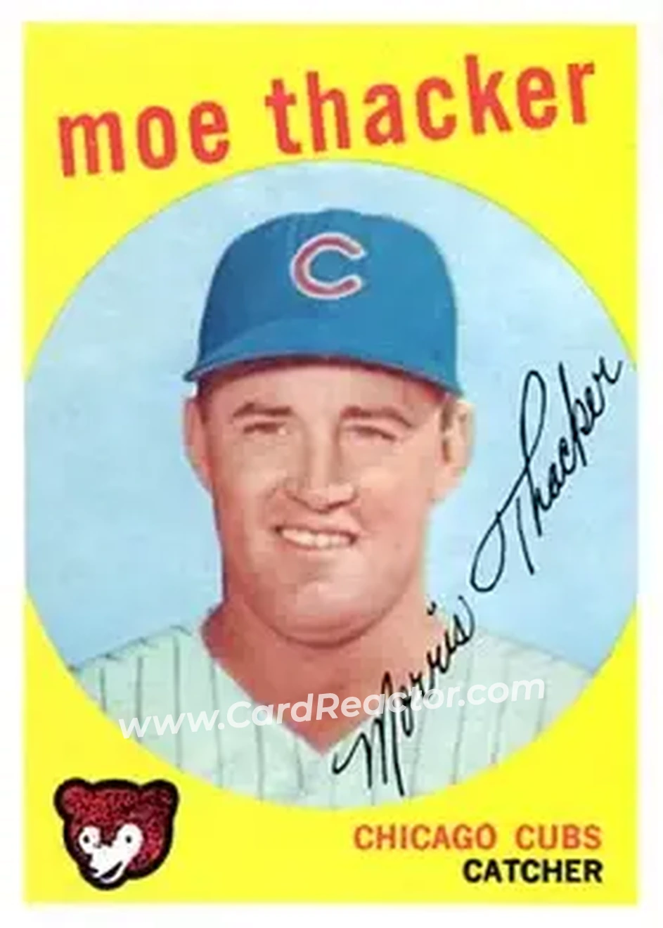 1959 Topps #474 - Moe Thacker - Chicago Cubs - Front