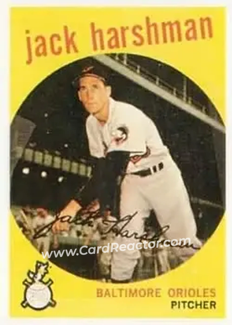 1959 Topps #475 - Jack Harshman - Baltimore Orioles - Front