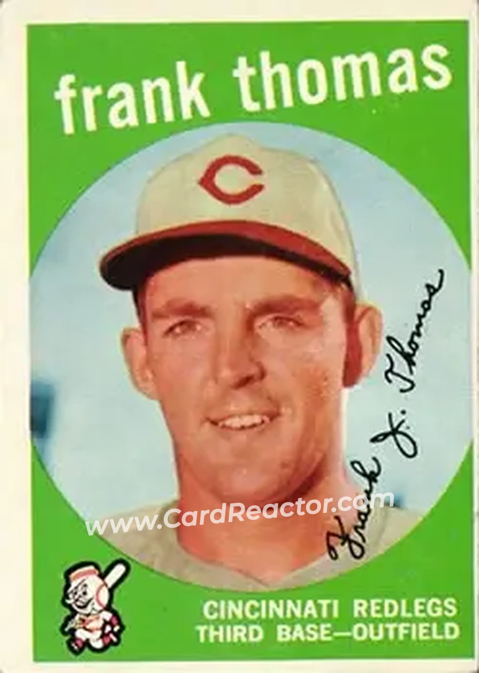 1959 Topps #490 - Frank Thomas - Cincinnati Redlegs - Front