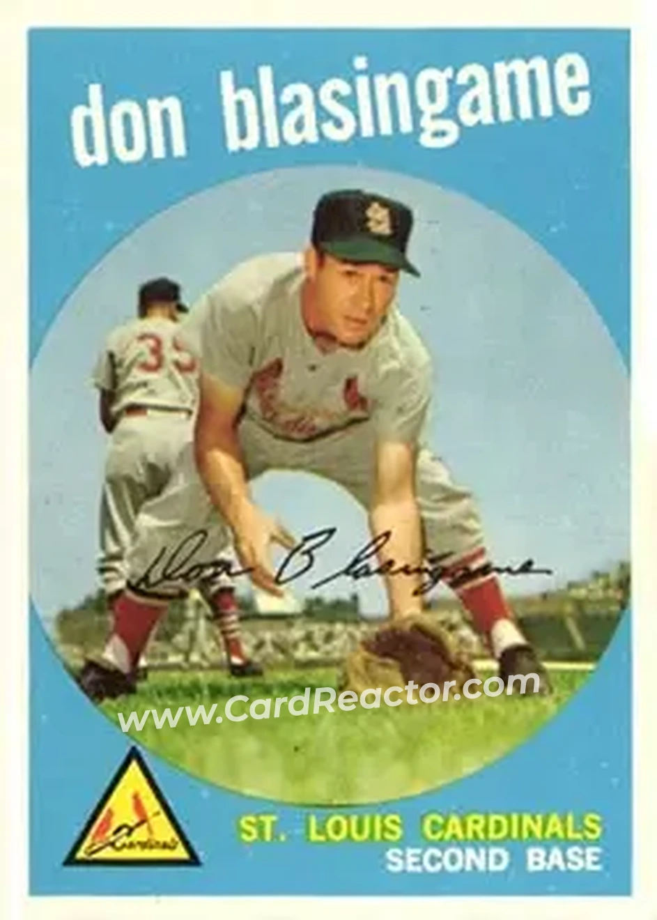 1959 Topps #491 - Don Blasingame - St. Louis Cardinals - Front 1959 Topps #491 - Don Blasingame - St. Louis Cardinals - Front