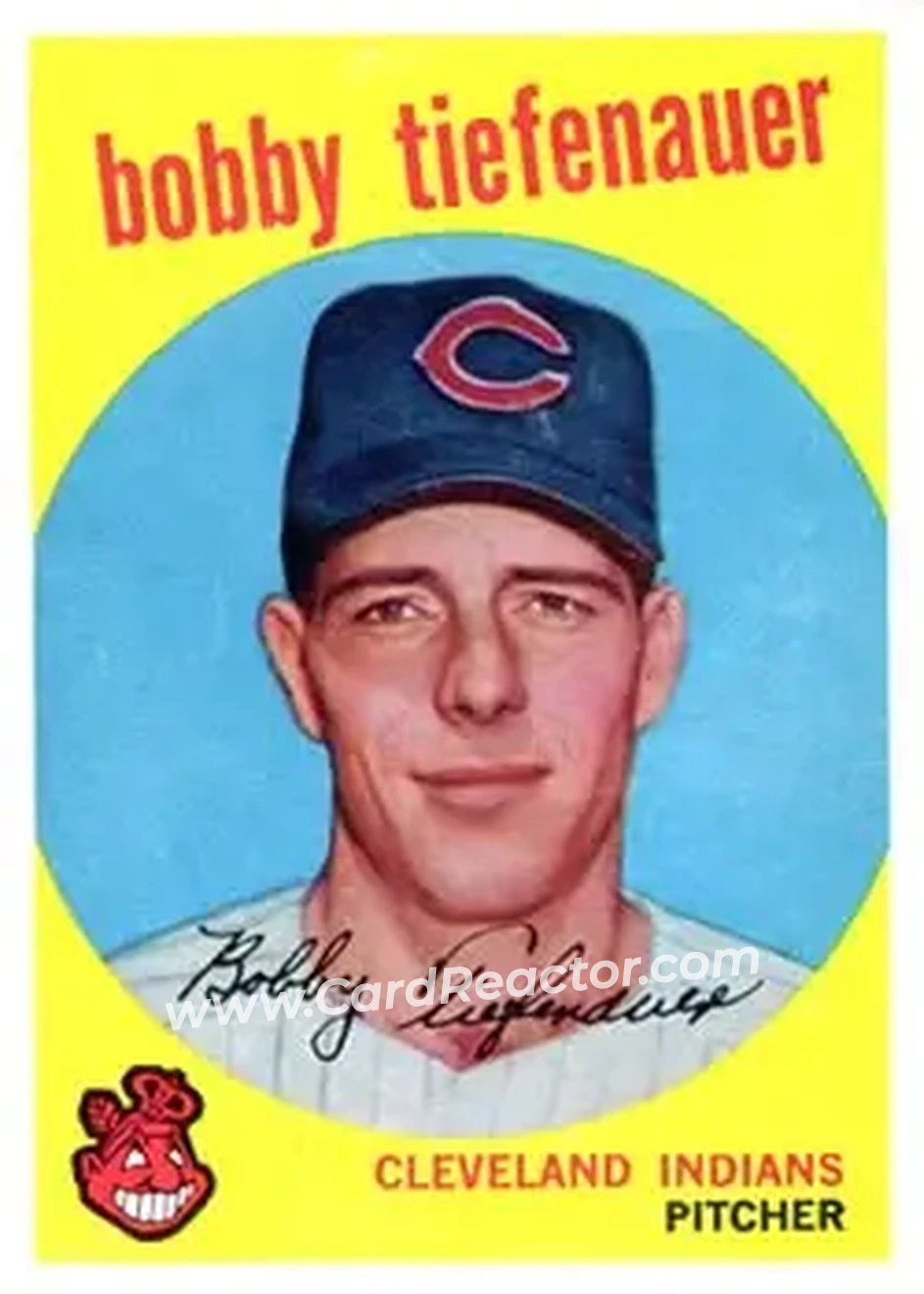 1959 Topps #501 - Bobby Tiefenauer - Cleveland Indians - Front