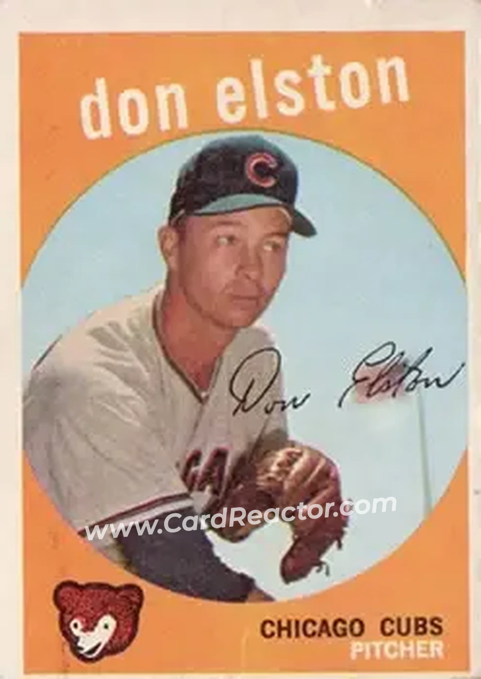 1959 Topps #520 - Don Elston - Chicago Cubs - Front 1959 Topps #520 - Don Elston - Chicago Cubs - Front
