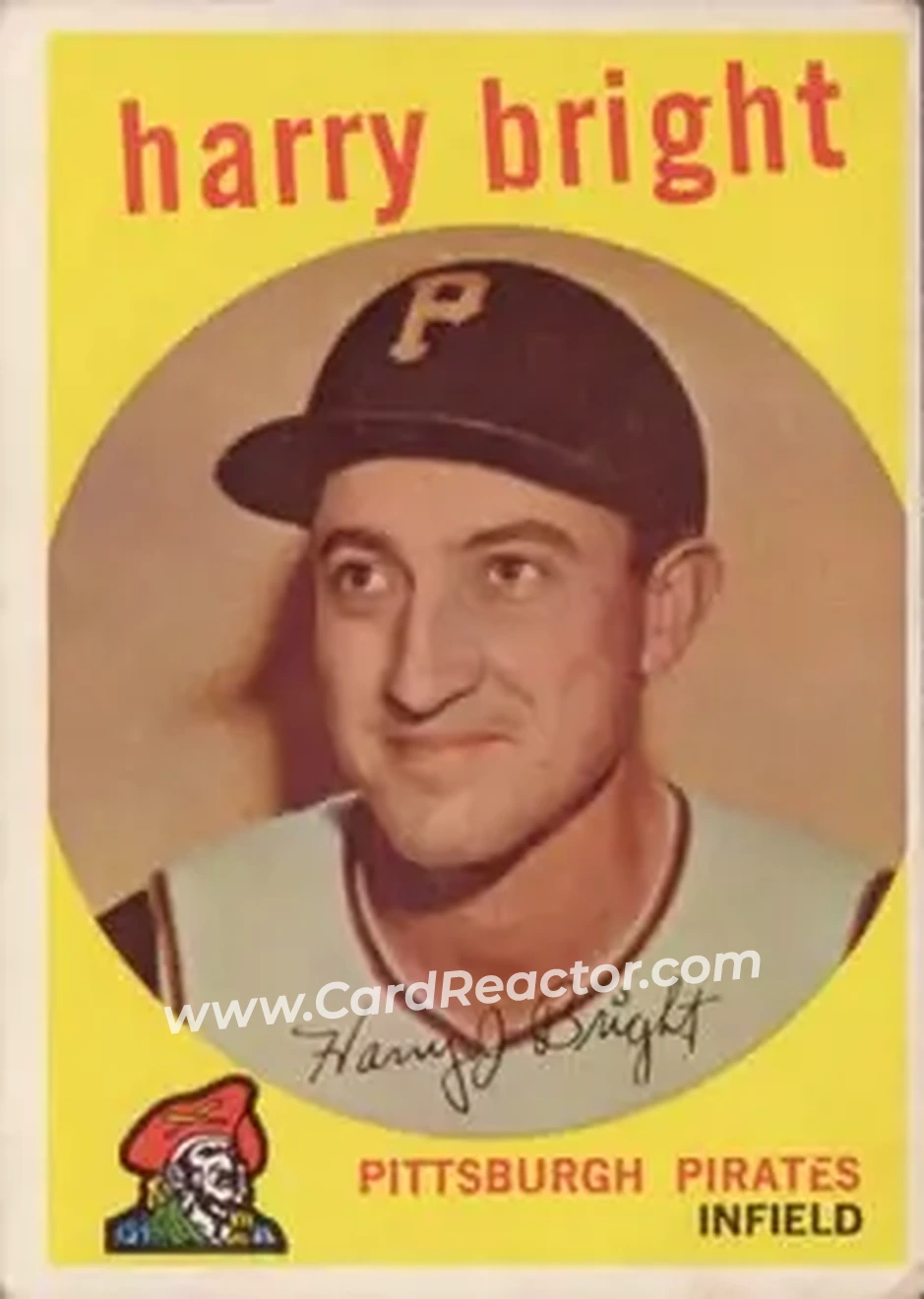 1959 Topps #523 - Harry Bright - Pittsburgh Pirates - Front